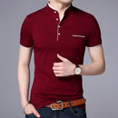 Camisa Masculina Gola Polo Minimalista CAM05 - Camisa Masculina Gola Polo Minimalista Casa Tech Vermelo P