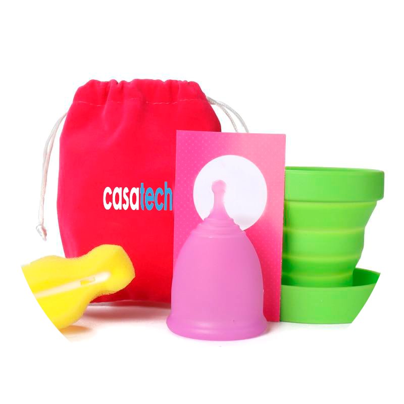 Coletor Menstrual G4P5 - Coletor Menstrual Casa Tech Loja Kit completo com Copo Higienizador Grande 