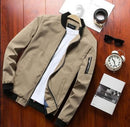 Jaqueta Masculina Bomber com Ziper G10P10 - Jaqueta Masculina Bomber com Ziper Casa Tech Loja Khaki P
