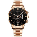 Relógio de Luxo para Homens de Negócios G2P28 - Relógio de Luxo para Homens de Negócios Casa Tech Loja Bronze e Preto 