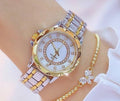 Relógio Diamante + Bracelete de brinde Feminino G1P17 - Relógio Diamante Casa Tech Loja Dourado com Prata + bracelete 
