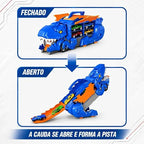 Caminhão Dinossauro Engolidor e Porta Carrinhos