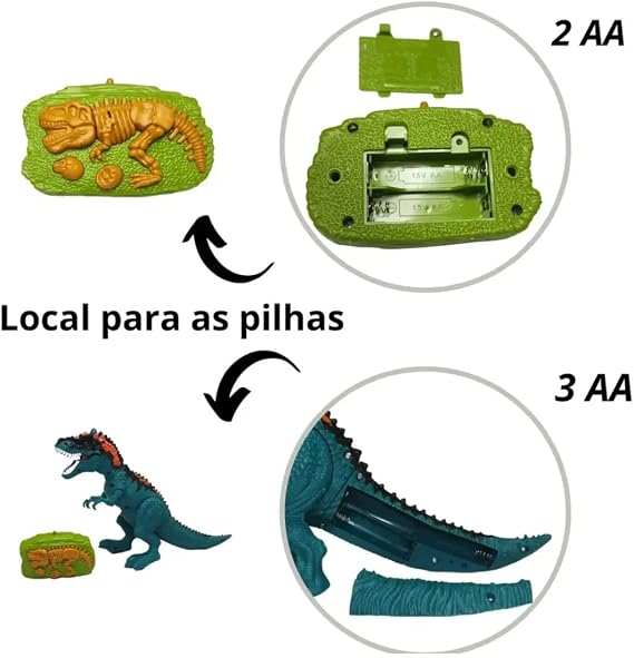 Dinossauro de Brinquedo com Controle Remoto