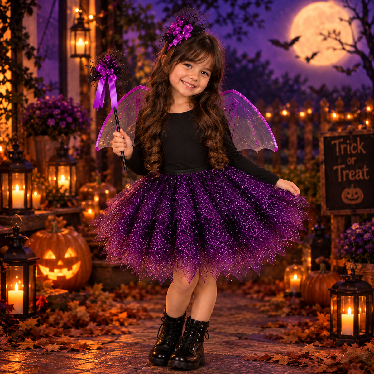 Fantasia de Halloween Menina Bruxa