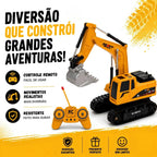 Retroescavadeira com Controle Remoto de Brinquedo