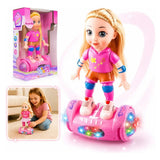 Boneca Giratória Andadora de Hoverboard com Música