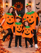 Fantasia de Halloween Abóbora Infantil e Adulto