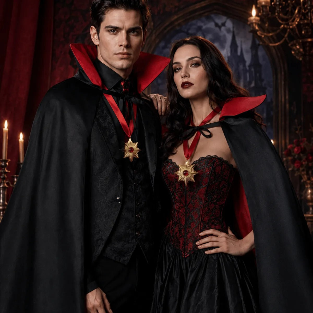 Fantasia de Casal para Halloween Vampiro