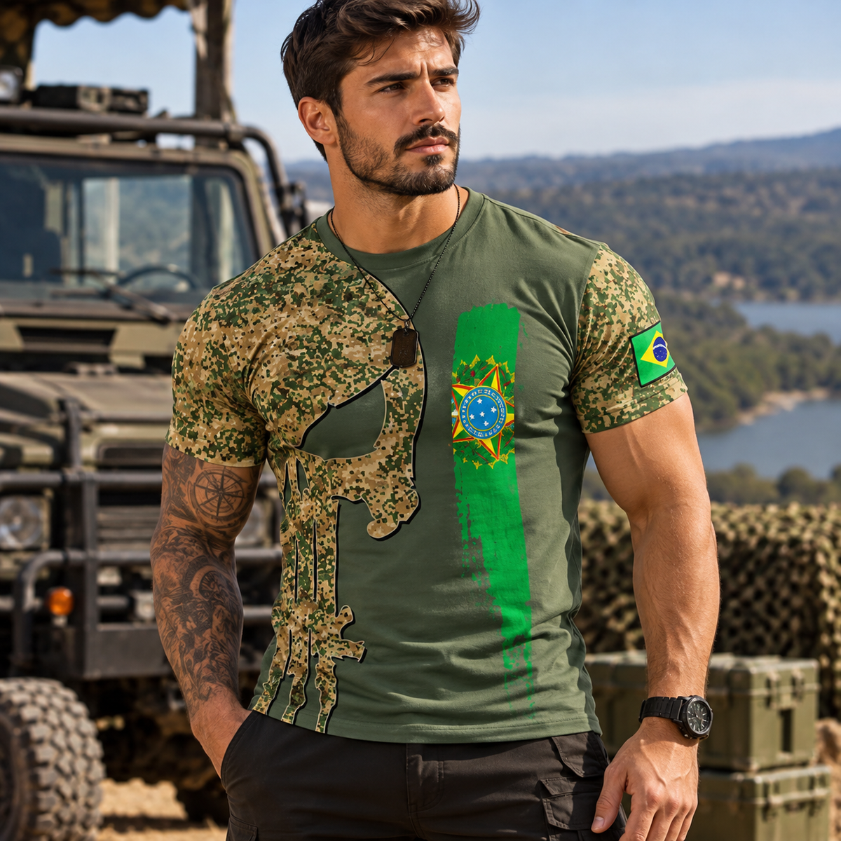 Camiseta do Brasil Caveira
