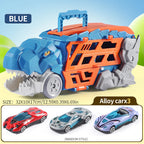 Dinosaur Morphed Track Ejection Car Toy Alloy Car Model Boy Morphed Glide Ejection Transport Puzzle Birthday Gift