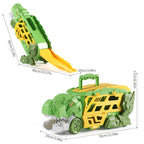 Dinosaur Morphed Track Ejection Car Toy Alloy Car Model Boy Morphed Glide Ejection Transport Puzzle Birthday Gift