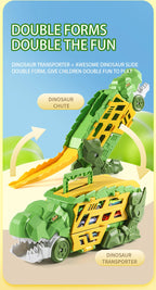 Dinosaur Morphed Track Ejection Car Toy Alloy Car Model Boy Morphed Glide Ejection Transport Puzzle Birthday Gift