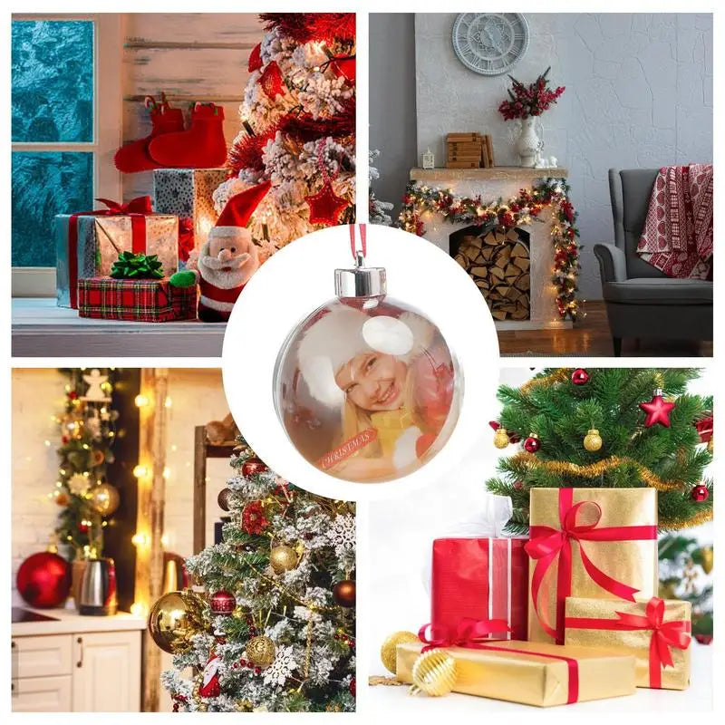 Bola de Natal Transparente Personalize com Foto DEC18-Bola de Natal Transparente Personalize com Foto Casa Tech 