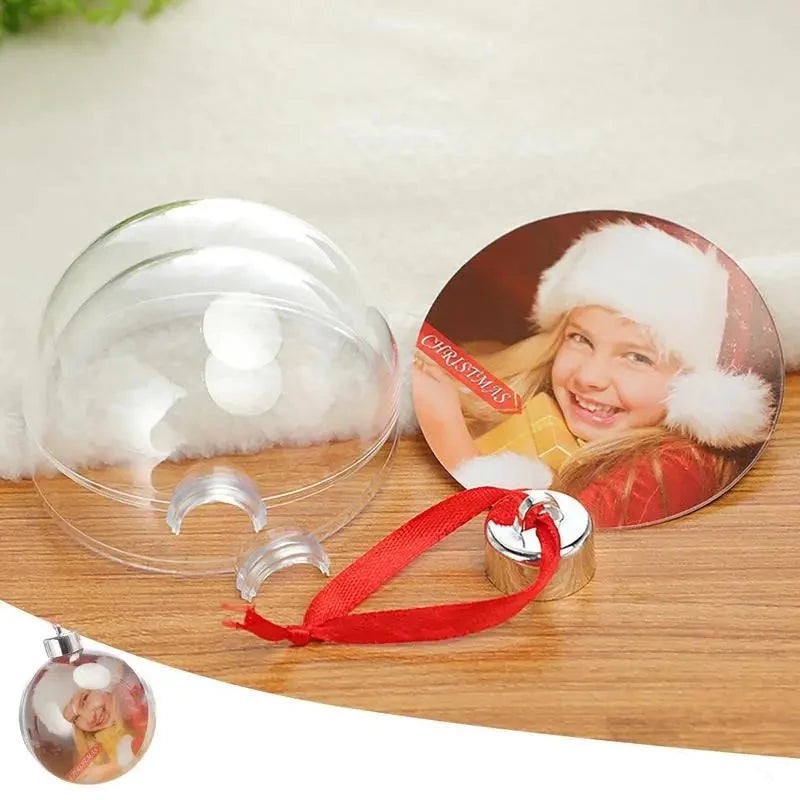 Bola de Natal Transparente Personalize com Foto DEC18-Bola de Natal Transparente Personalize com Foto Casa Tech 