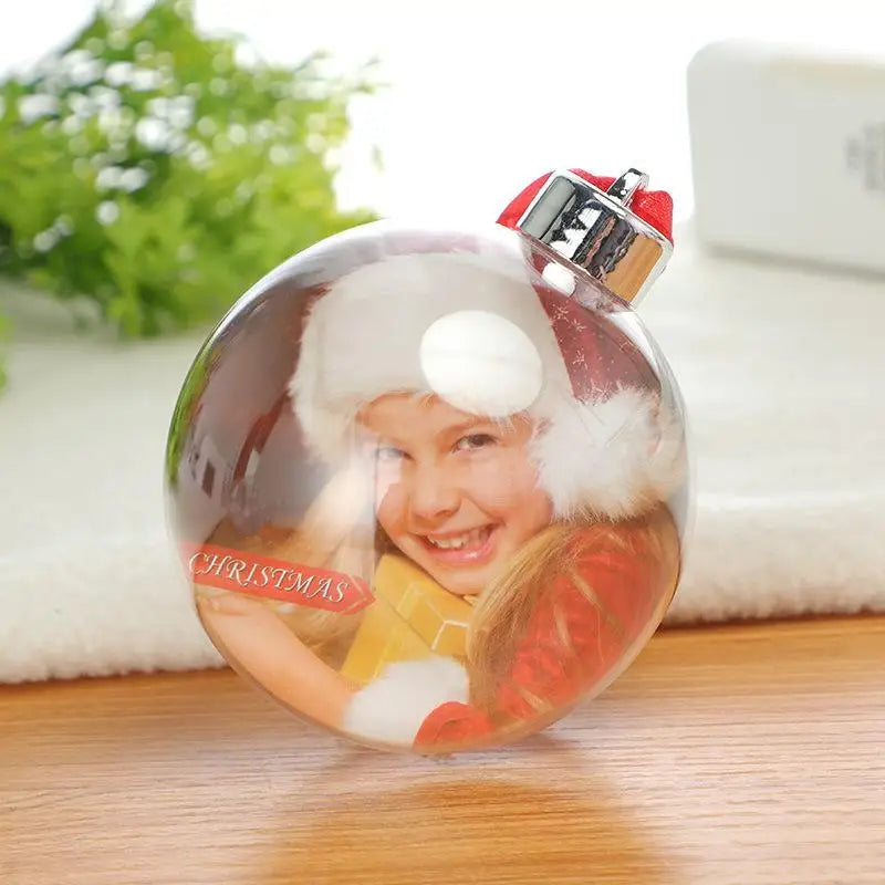 Bola de Natal Transparente Personalize com Foto DEC18-Bola de Natal Transparente Personalize com Foto Casa Tech 
