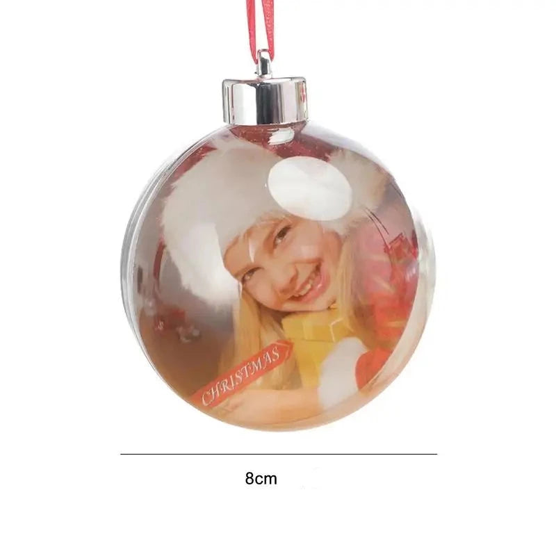Bola de Natal Transparente Personalize com Foto DEC18-Bola de Natal Transparente Personalize com Foto Casa Tech 