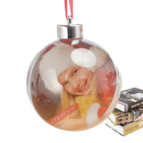 Compre 1 e Leve 5 - Bola de Natal Transparente Personalize com Foto
