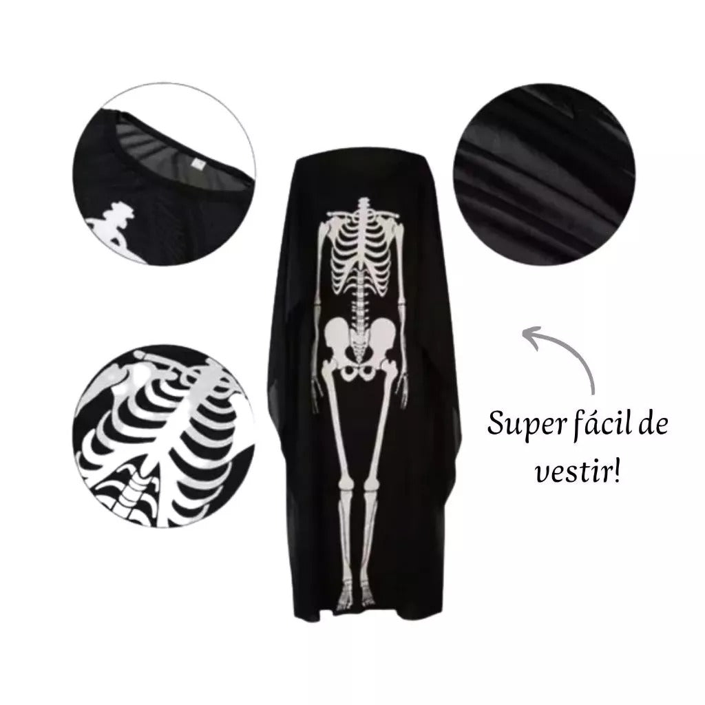 Fantasia Esqueleto Halloween Infantil
