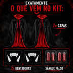 Fantasia de Casal para Halloween Vampiro