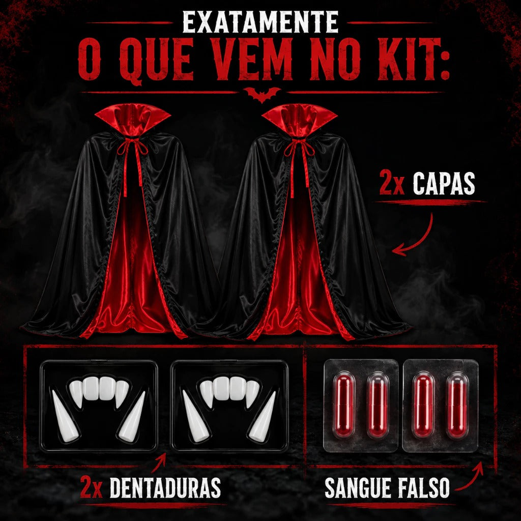 Fantasia de Casal para Halloween Vampiro