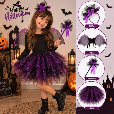 Fantasia de Halloween Menina Bruxa