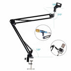 Braço Articulado Retrátil para Microfone ATC26-Braço Articulado Retrátil para Microfone Casa Tech 