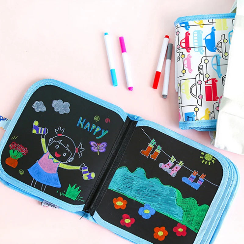 Caderno de Desenho Infantil Reutilizável BRI30-Caderno de Desenho Infantil Reutilizável Casa Tech 