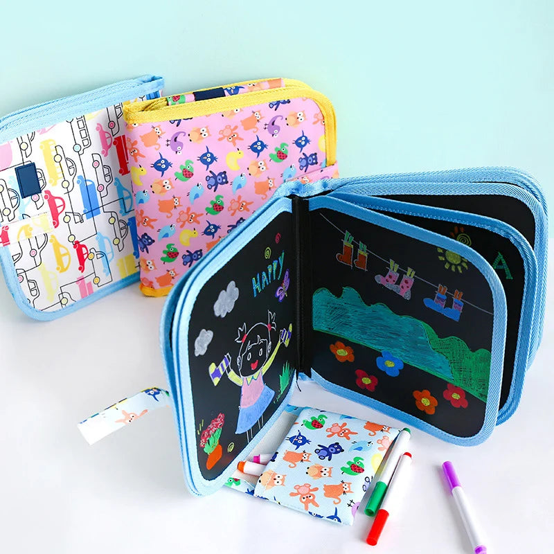 Caderno de Desenho Infantil Reutilizável BRI30-Caderno de Desenho Infantil Reutilizável Casa Tech 