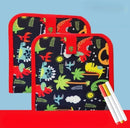 Caderno de Desenho Infantil Reutilizável BRI30-Caderno de Desenho Infantil Reutilizável Casa Tech Dinossauro vermelho 