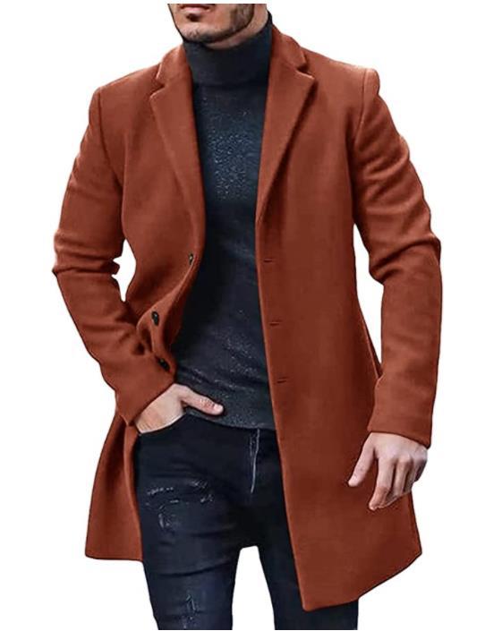 Casaco Sobretudo Masculino Longo JCM33-Casaco Sobretudo Masculino Longo Casa Tech Café M 