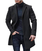 Casaco Sobretudo Masculino Longo JCM33-Casaco Sobretudo Masculino Longo Casa Tech Preto M 