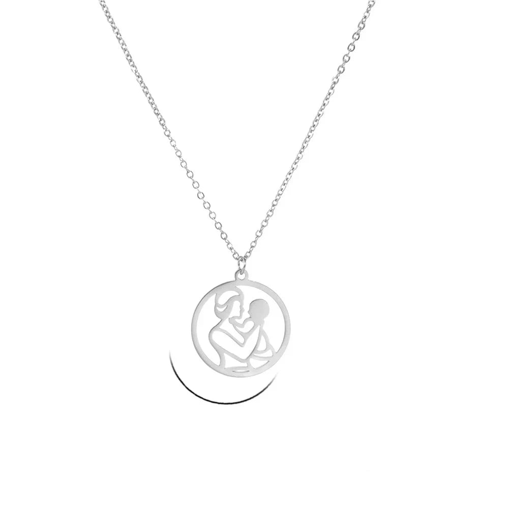 Colar Para Mãe - Presente Dia das Mães PPE04-Colar Para Mãe - Presente Dia das Mães Casa Tech MomBaby-Steel 