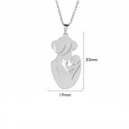 Colar Para Mãe - Presente Dia das Mães PPE04-Colar Para Mãe - Presente Dia das Mães Casa Tech MomBaby2-Steel 