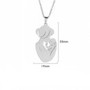 Colar Para Mãe - Presente Dia das Mães PPE04-Colar Para Mãe - Presente Dia das Mães Casa Tech MomBaby2-Steel 