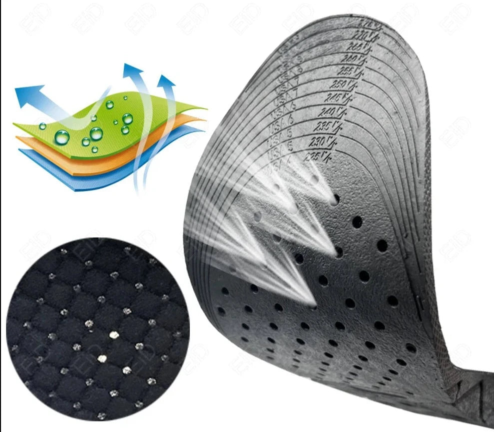 EiD 3-9cm Height Increase Insole Cushion Height Lift Adjustable Cut Shoe Heel Insert Taller shockarch Support Absorbant Foot Pad Casa Tech 