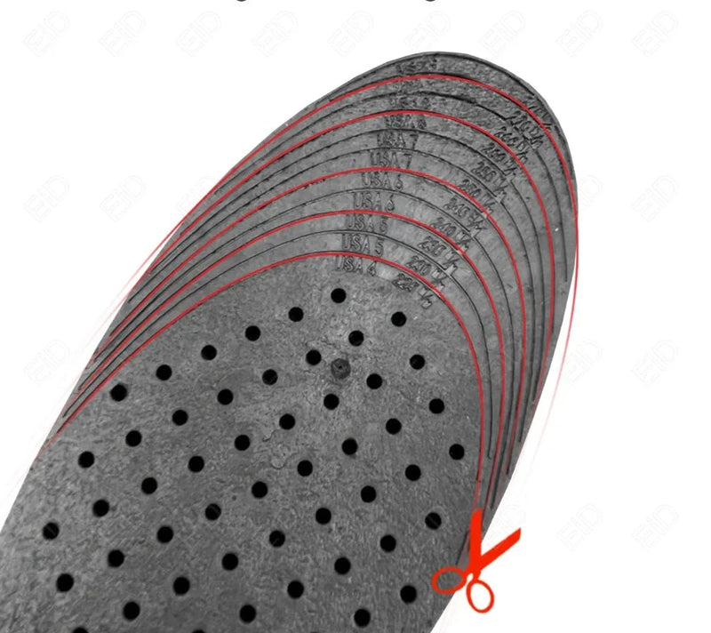EiD 3-9cm Height Increase Insole Cushion Height Lift Adjustable Cut Shoe Heel Insert Taller shockarch Support Absorbant Foot Pad Casa Tech 