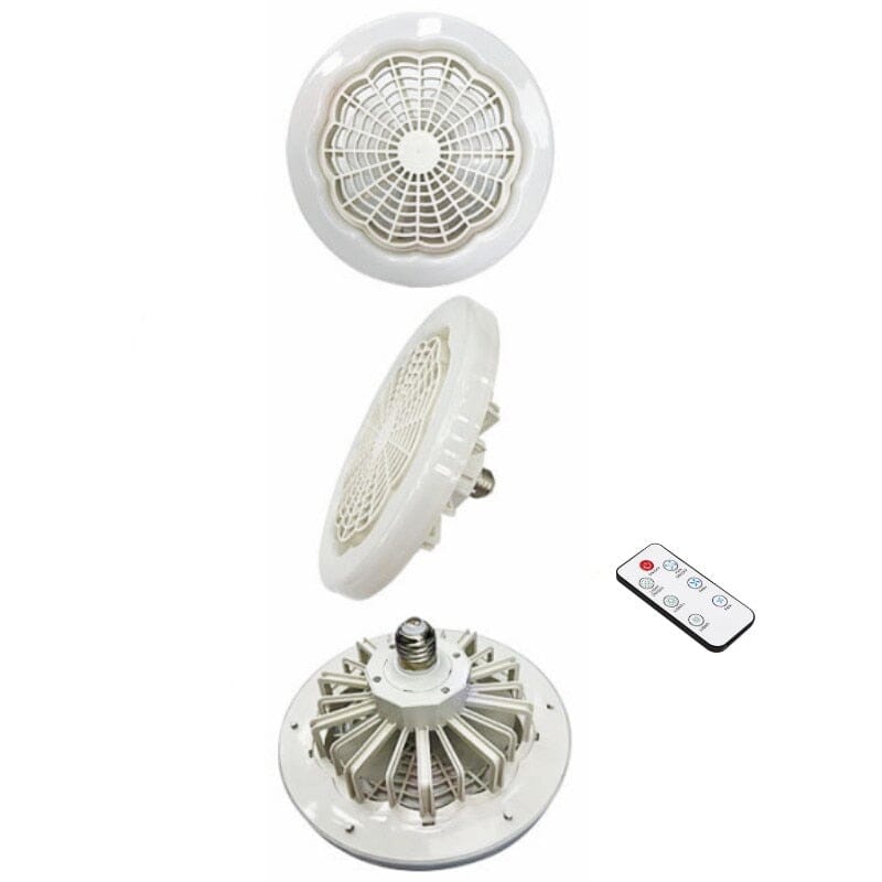 Lâmpada Turbo Led 2 em 1 Ultra Potente Luminária Ventilador Casa Tech 