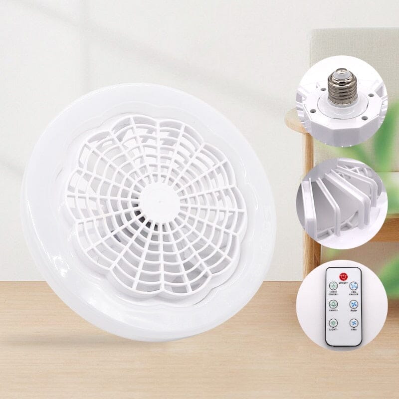 Lâmpada Turbo Led 2 em 1 Ultra Potente Luminária Ventilador Casa Tech 