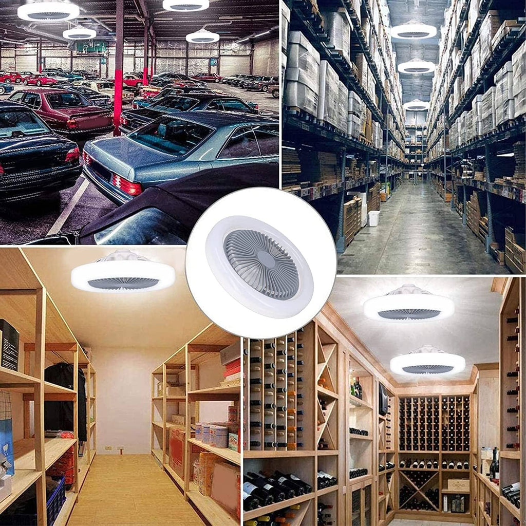 Lâmpada Turbo Led 2 em 1 Ultra Potente Luminária Ventilador Casa Tech 