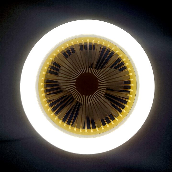 Lâmpada Turbo Led 2 em 1 Ultra Potente Luminária Ventilador Casa Tech 