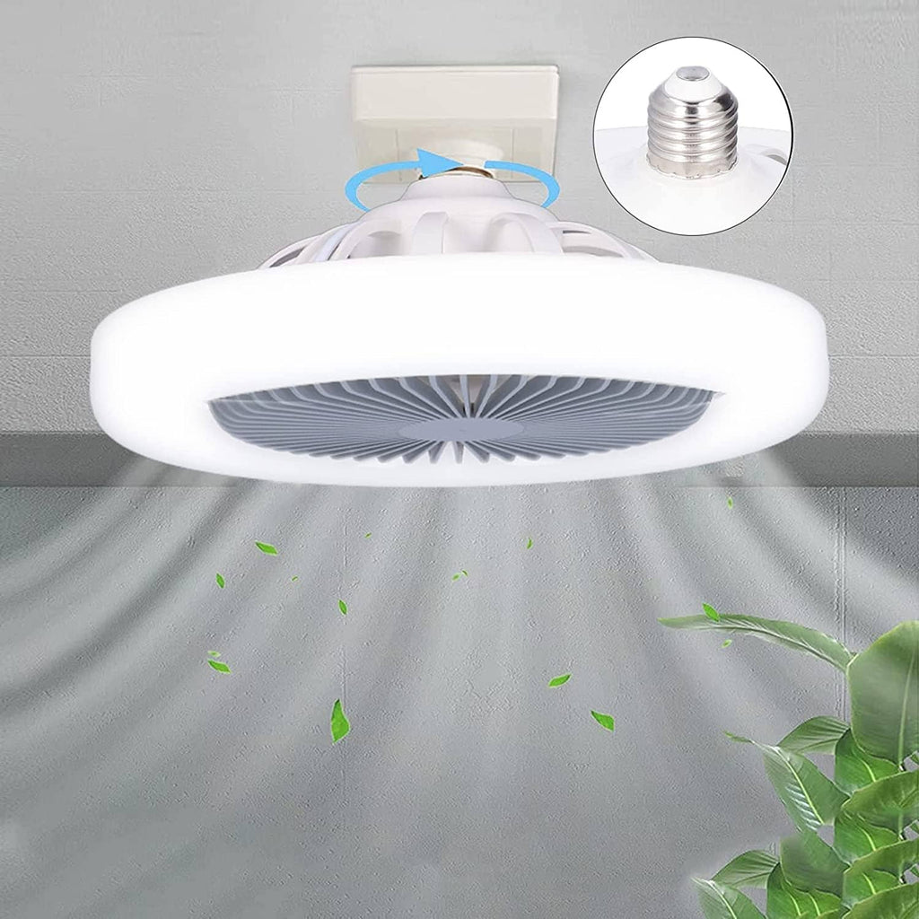 Lâmpada Turbo Led 2 em 1 Ultra Potente Luminária Ventilador Casa Tech 