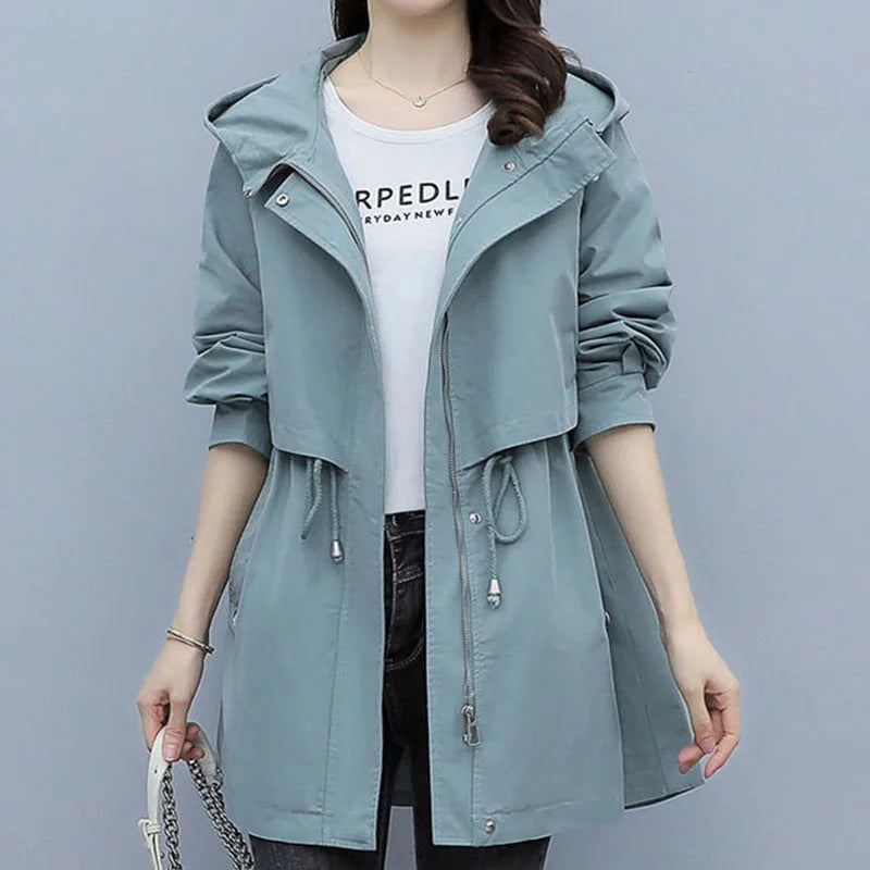 Parka Corta-Vento Feminina JCF19-Parka Corta-Vento Feminina Casa Tech Blue M 