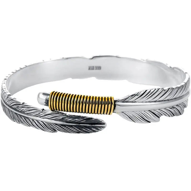 Pulseira de Aço Masculina Pena JSF27-Pulseira de Aço Masculina Pena Casa Tech 