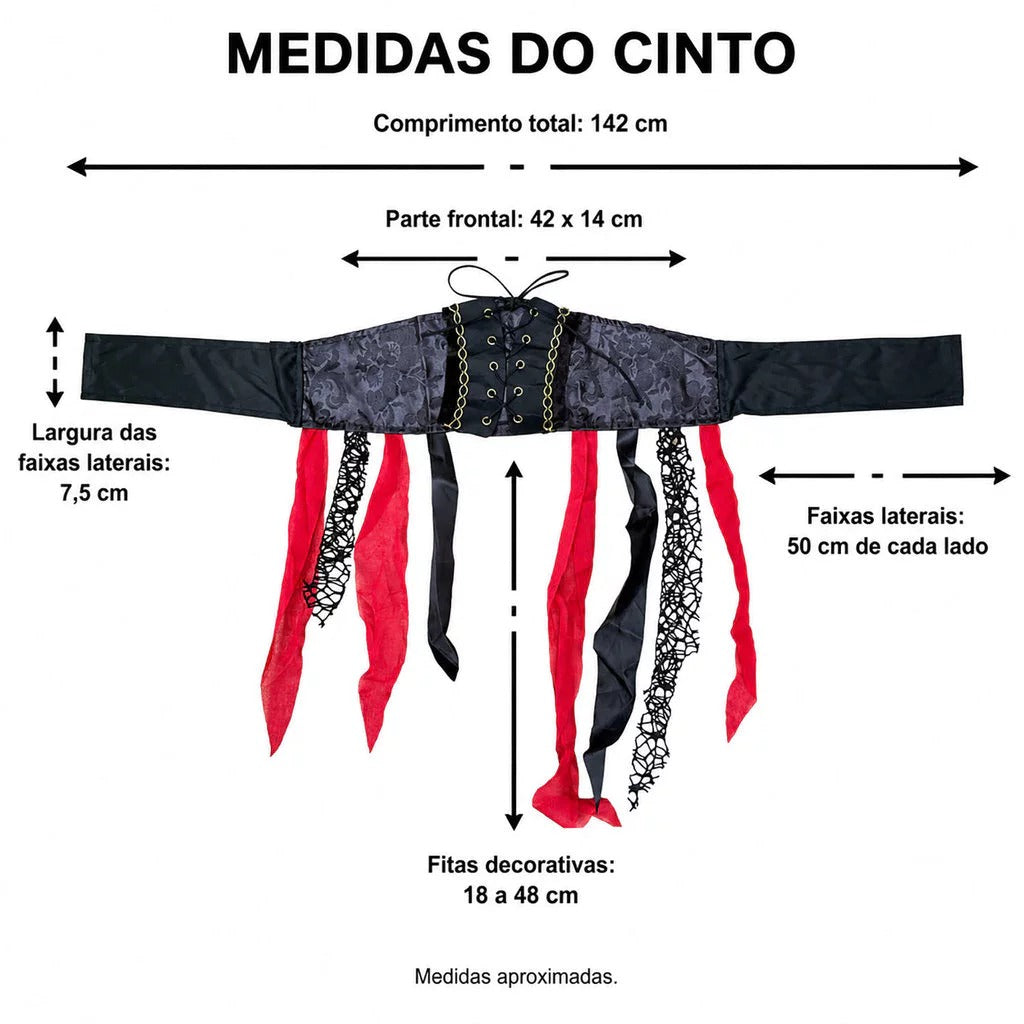 Fantasia de Halloween Feminina Pirata