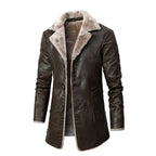 Sobretudo Masculino de Couro Forrado com Lã JCM32-Sobretudo Masculino de Couro Forrado com Lã Casa Tech Café - Edição Limitada P 