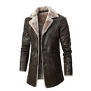 Sobretudo Masculino de Couro Forrado com Lã JCM32-Sobretudo Masculino de Couro Forrado com Lã Casa Tech Café - Edição Limitada P 