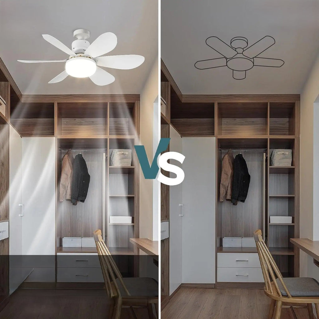 Ventilador de Teto com Luminária + Controle Remoto UTI45-Ventilador de Teto com Luminária + Controle Remoto Casa Tech 