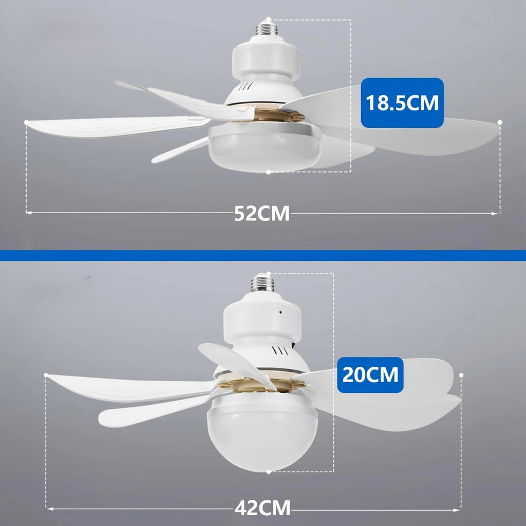 Ventilador de Teto com Luminária + Controle Remoto UTI45-Ventilador de Teto com Luminária + Controle Remoto Casa Tech 