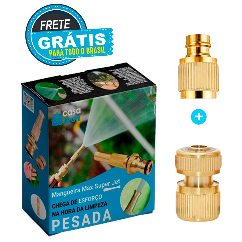 Acessórios Mangueira Max - Hidrojato g7p10 - bocal mangueira max Casa Tech Loja Conector + Engate 
