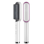 Anion Hair Escova Alisadora 3 em 1 - Alisa, Seca e Hidrata com luzes de Íons EAB04 - Anion Hair Escova Casa Tech Loja Branco 110 V 